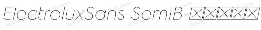 ElectroluxSans SemiB字体转换